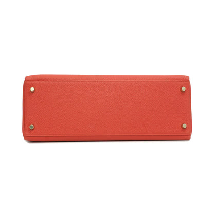 Exclusive Hermes Capucine Togo Kelly 35 — Back View