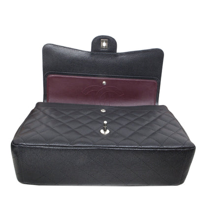 Exclusive Chanel Black  Caviar Maxi Classic Double Flap — Alternate View 7