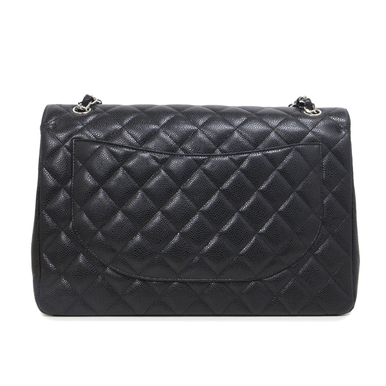 Exclusive Chanel Black  Caviar Maxi Classic Double Flap — Lifestyle View