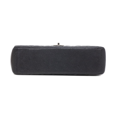 Exclusive Chanel Black  Caviar Maxi Classic Double Flap — Side View