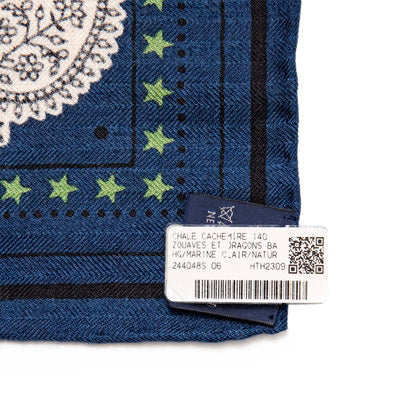 Exclusive Hermes Silk Cashmere Zouaves et Dragons Scarf 140 — Top View