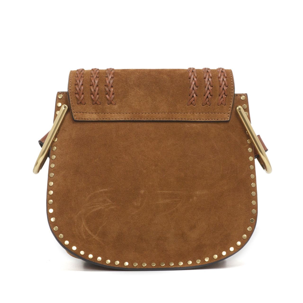 Exclusive Chloe Caramel Suede Small Hudson Bag — Top View