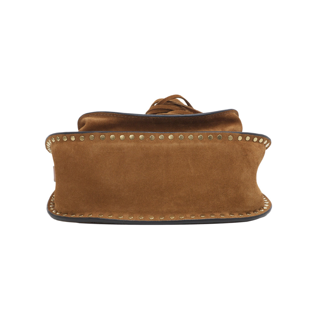 Exclusive Chloe Caramel Suede Small Hudson Bag — Side View
