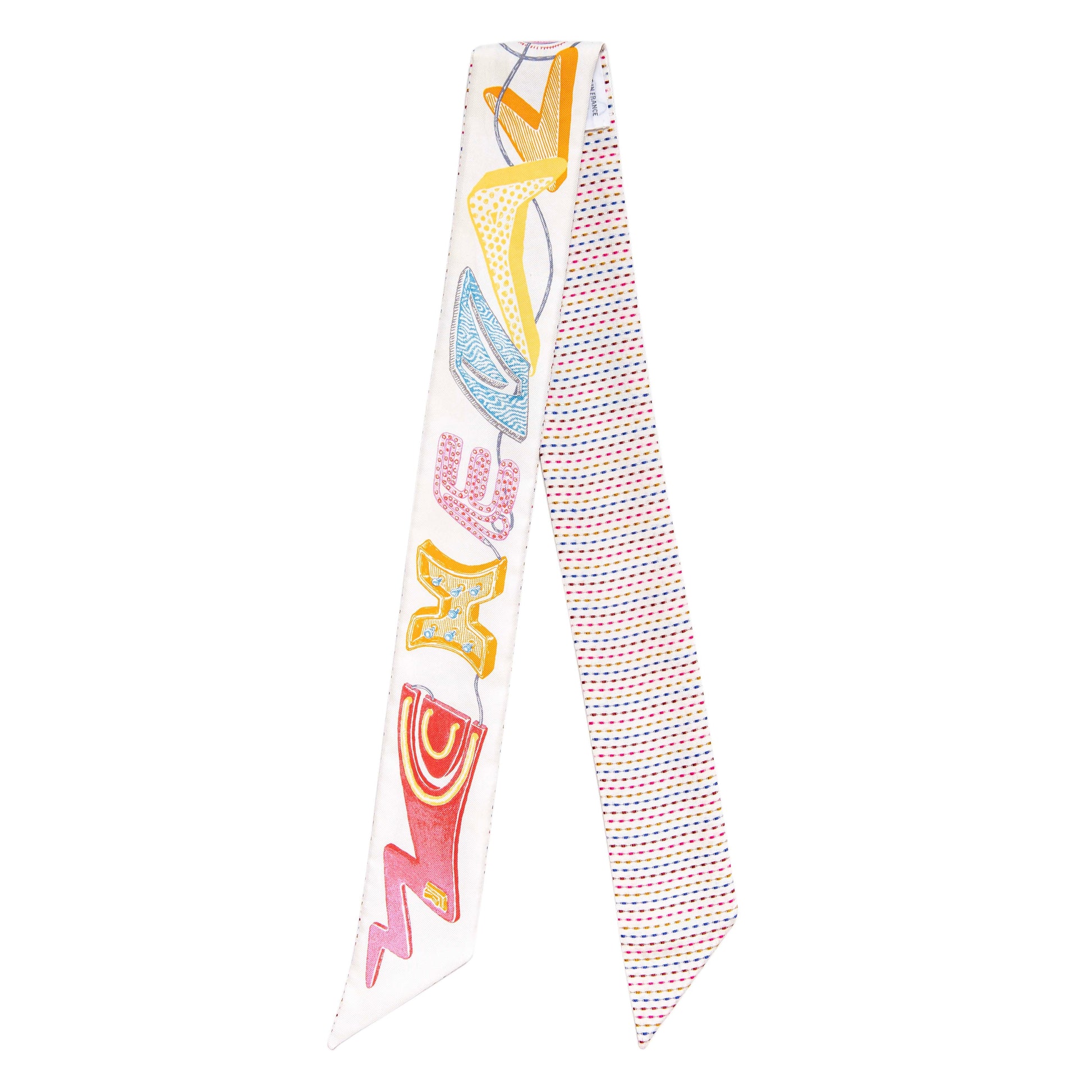 Exclusive Hermes Silk Chevaloscope Twilly — Side View