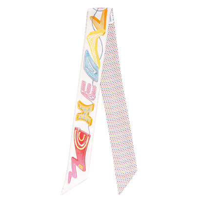 Exclusive Hermes Silk Chevaloscope Twilly — Side View