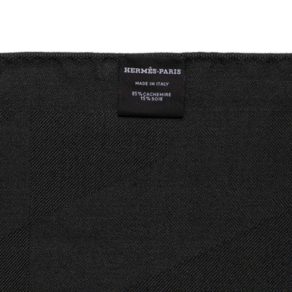 Exclusive Hermes Dark Green Cashmere Silk H en Biais Stole — Top View