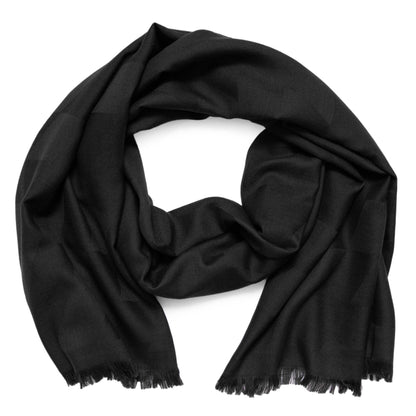 Exclusive Hermes Dark Green Cashmere Silk H en Biais Stole — Front View
