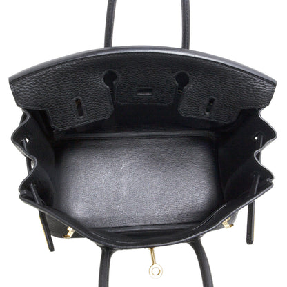 Exclusive Hermes Black Clemence Birkin 25 — Alternate View 9