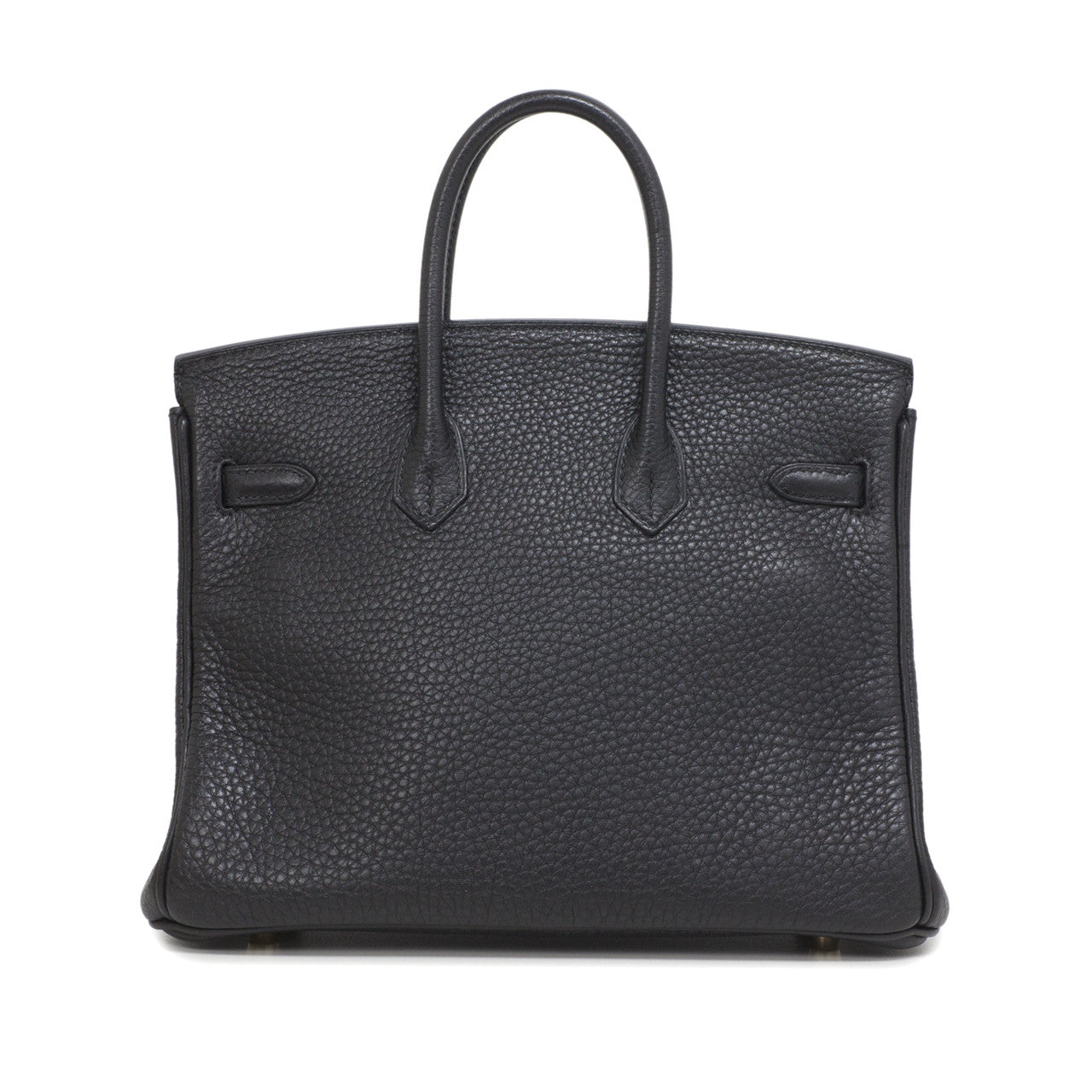 Exclusive Hermes Black Clemence Birkin 25 — Detail View