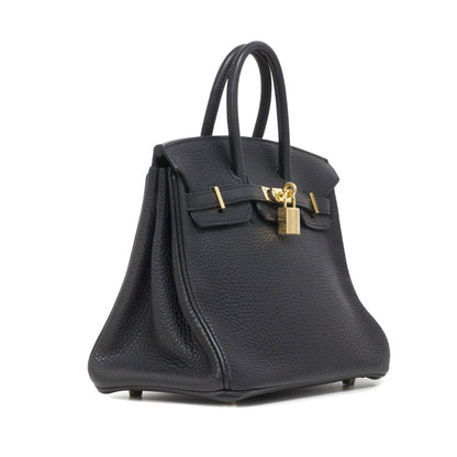 Exclusive Hermes Black Clemence Birkin 25 — Back View