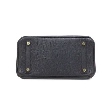 Exclusive Hermes Black Clemence Birkin 25 — Top View