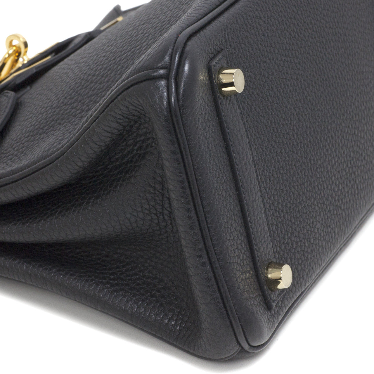 Exclusive Hermes Black Clemence Birkin 25 — Alternate View 11