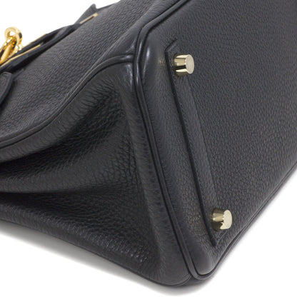 Exclusive Hermes Black Clemence Birkin 25 — Alternate View 11