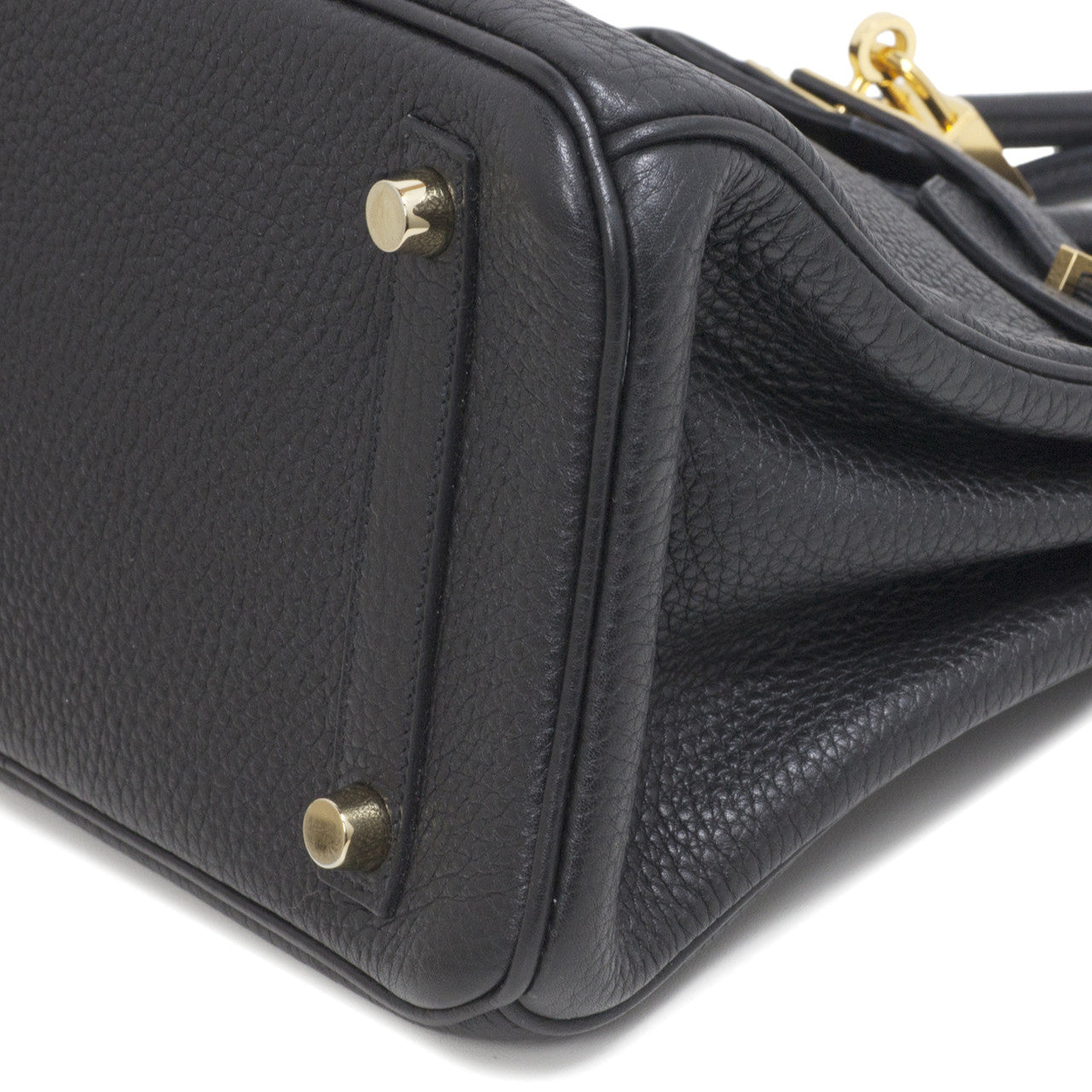 Exclusive Hermes Black Clemence Birkin 25 — Alternate View 10