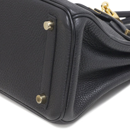 Exclusive Hermes Black Clemence Birkin 25 — Alternate View 10