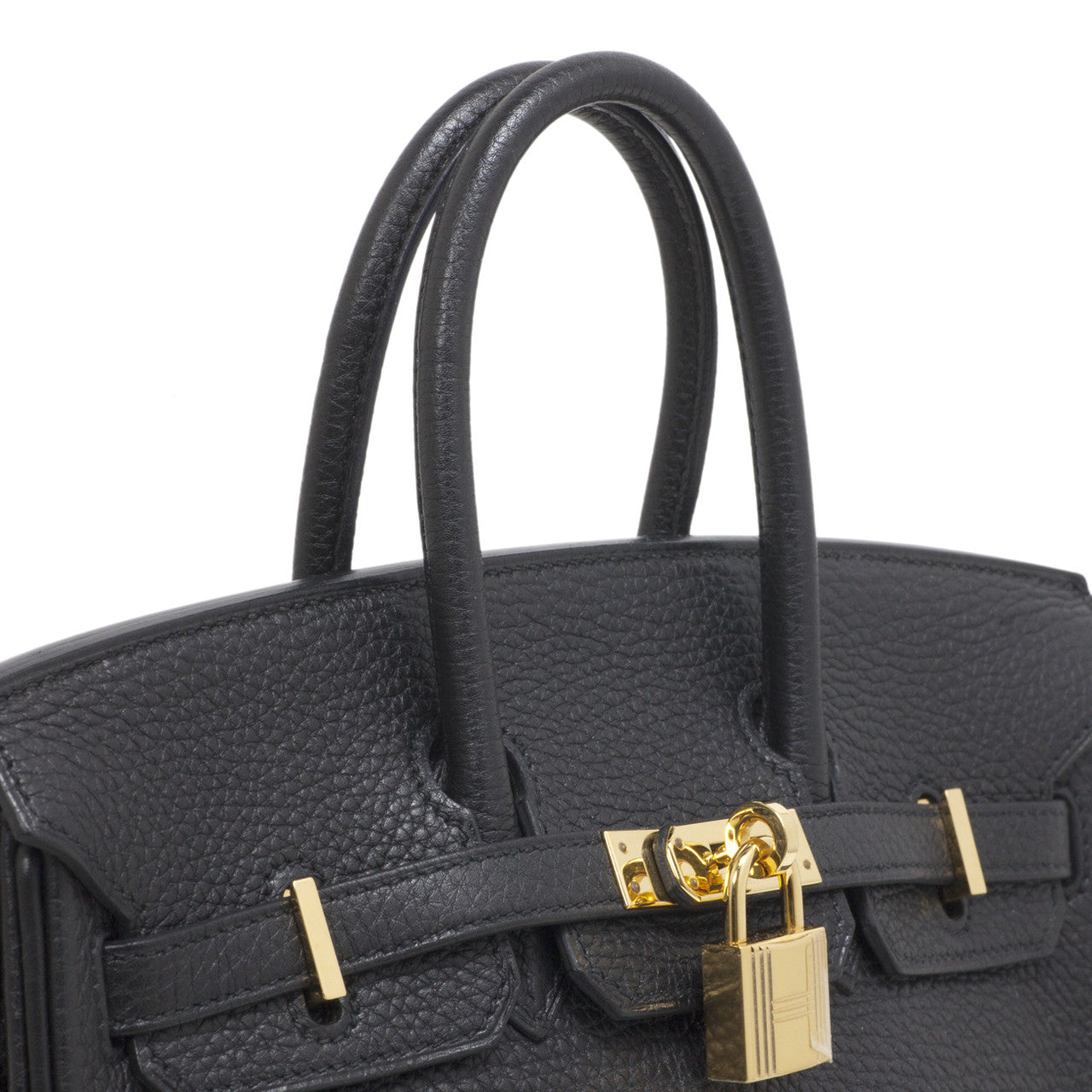 Exclusive Hermes Black Clemence Birkin 25 — Alternate View 7