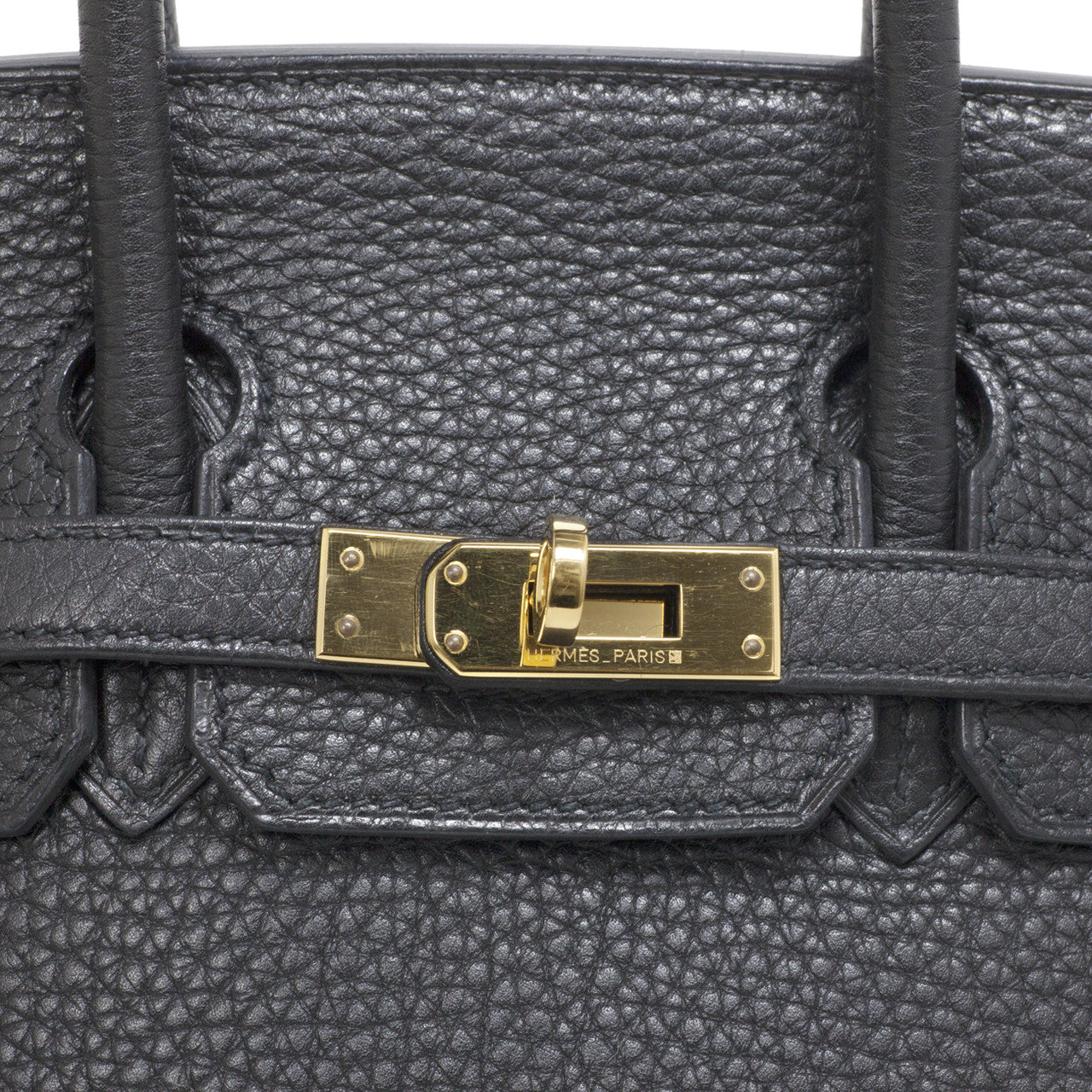 Exclusive Hermes Black Clemence Birkin 25 — Alternate View 15