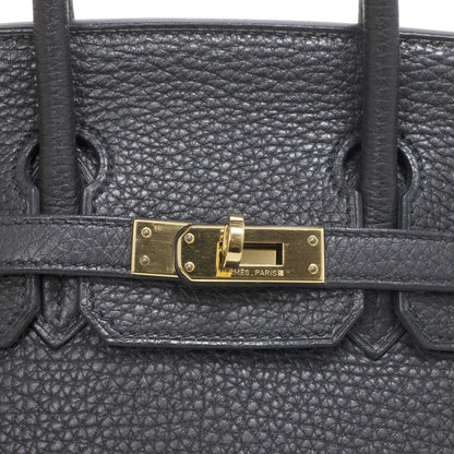 Exclusive Hermes Black Clemence Birkin 25 — Alternate View 15