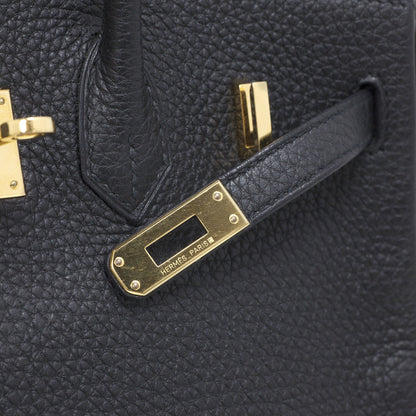 Exclusive Hermes Black Clemence Birkin 25 — Alternate View 12