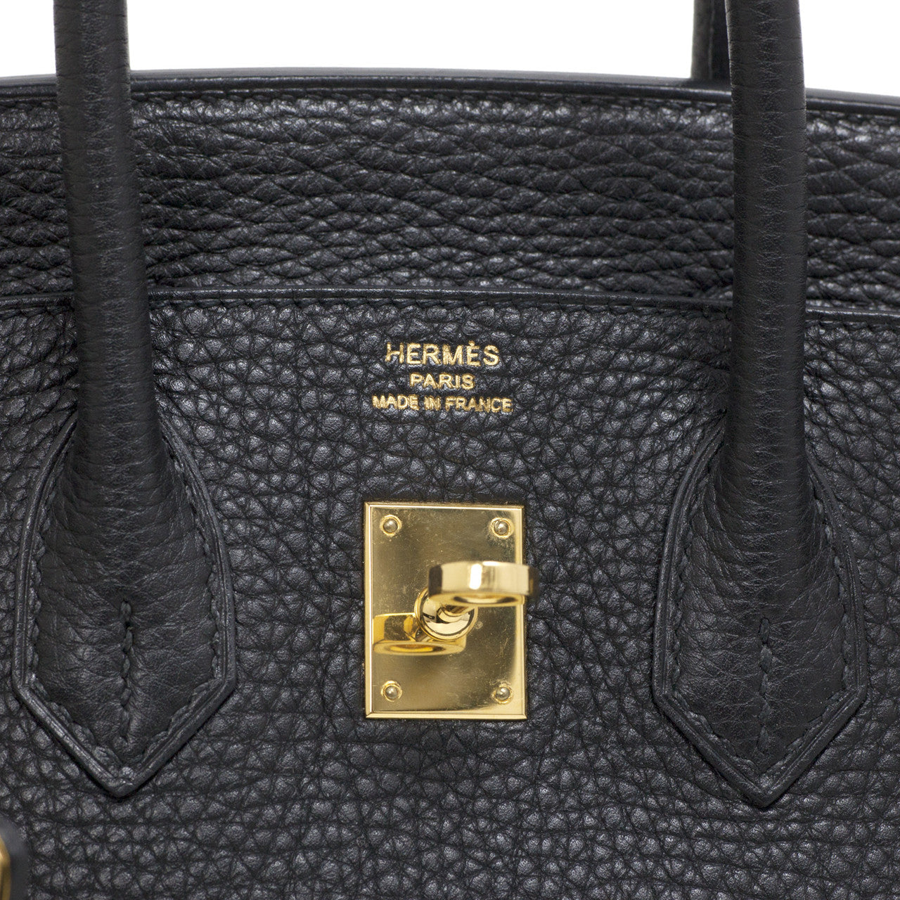 Exclusive Hermes Black Clemence Birkin 25 — Alternate View 14