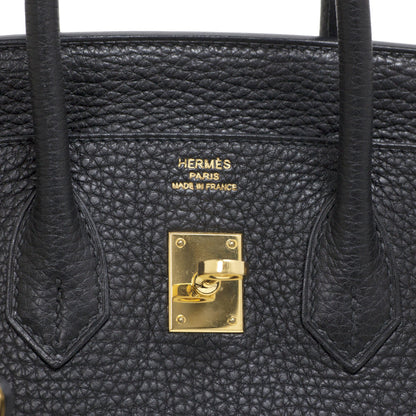 Exclusive Hermes Black Clemence Birkin 25 — Alternate View 14