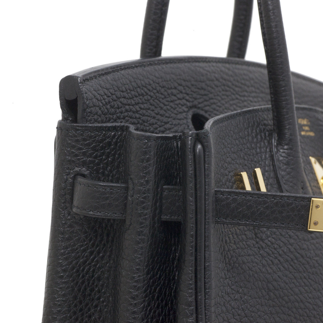 Exclusive Hermes Black Clemence Birkin 25 — Alternate View 8