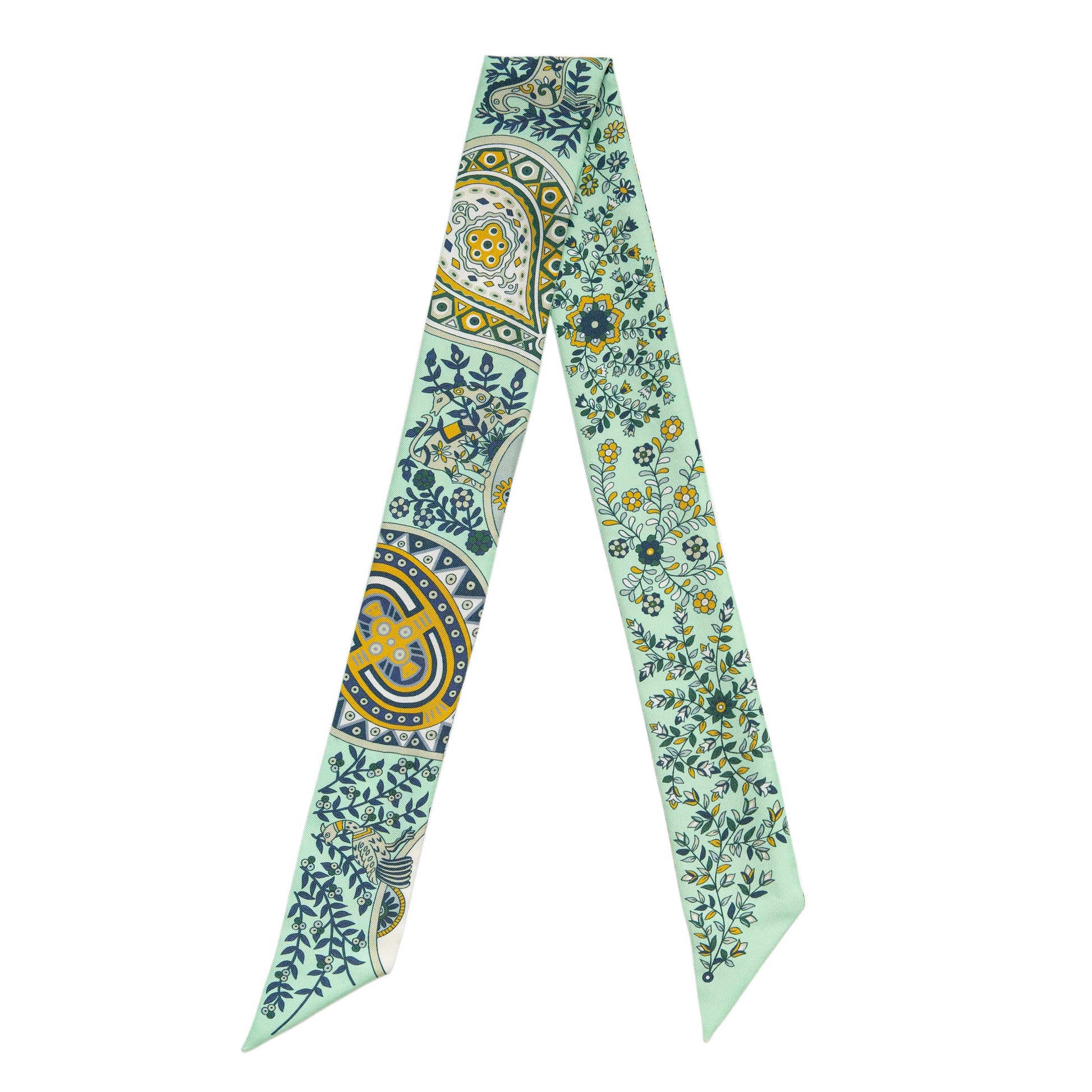 Exclusive Hermes Silk L'Arbre De Vie Twilly — Side View