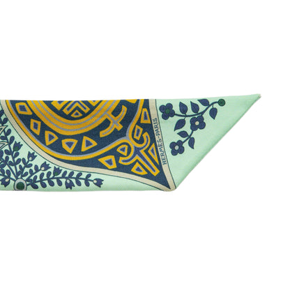 Exclusive Hermes Silk L'Arbre De Vie Twilly — Back View