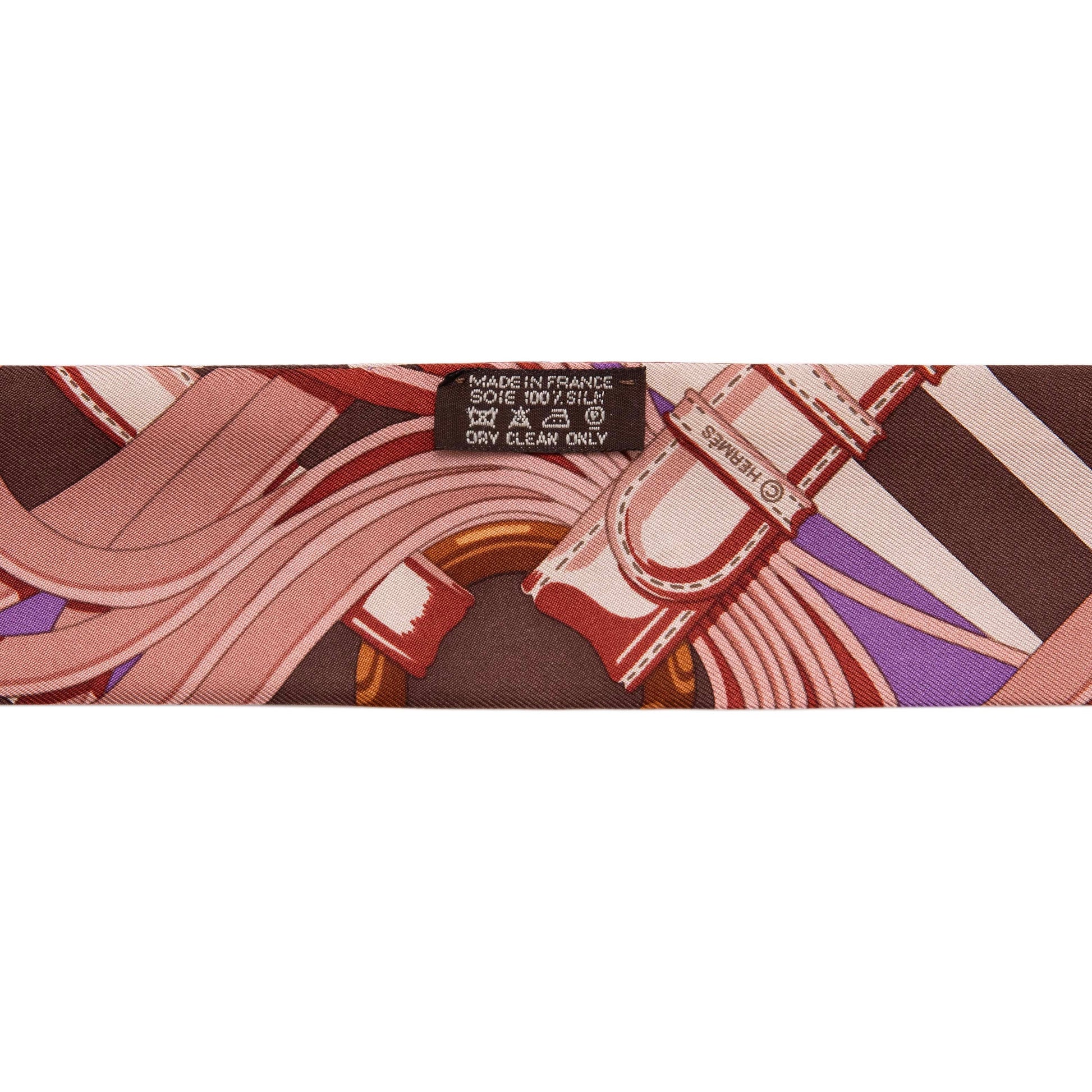 Exclusive Hermes Silk Coaching Twilly — Top View