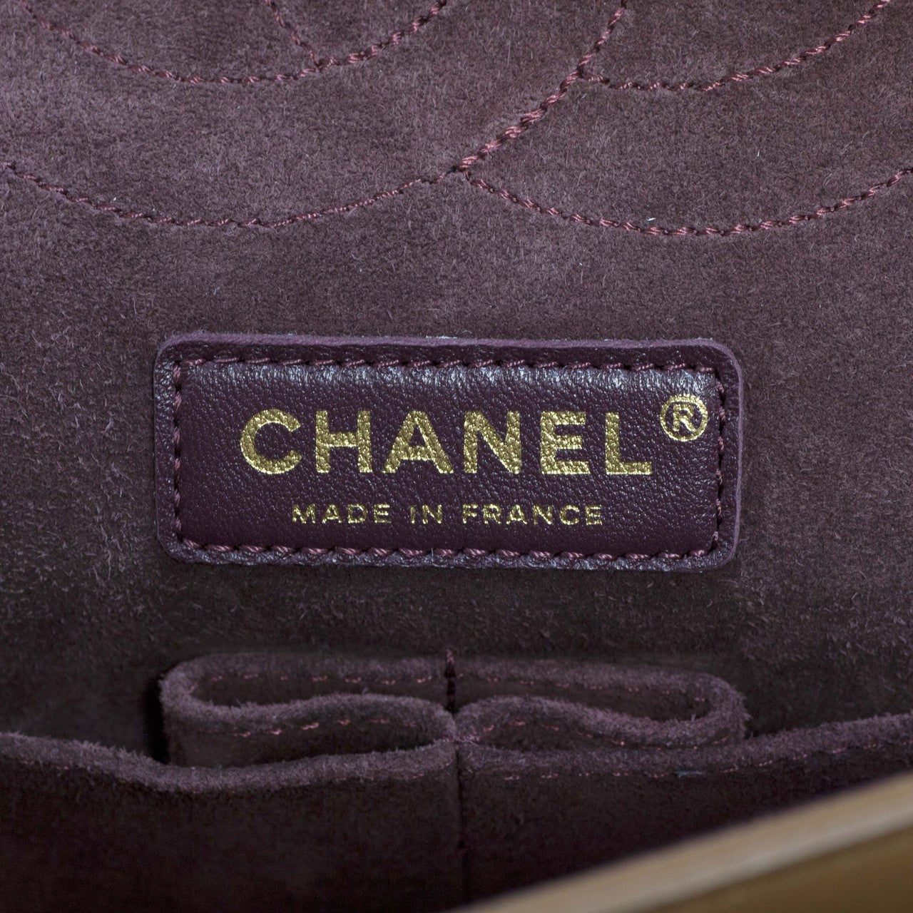 Exclusive Chanel Brown Smooth Leather 2.55 Nude Bag — Top View