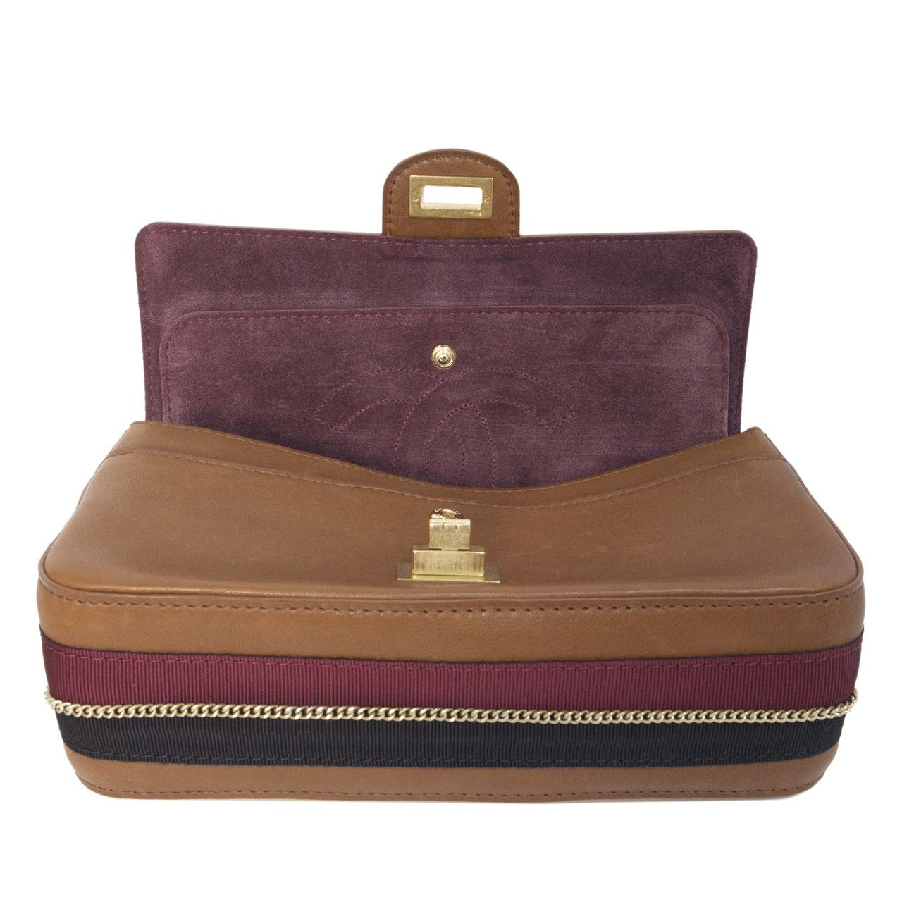Exclusive Chanel Brown Smooth Leather 2.55 Nude Bag — Alternate View 15