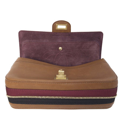 Exclusive Chanel Brown Smooth Leather 2.55 Nude Bag — Alternate View 15