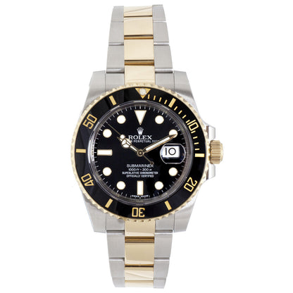 Exclusive Rolex 18K & Stainless Steel Submariner 116613 — Front View