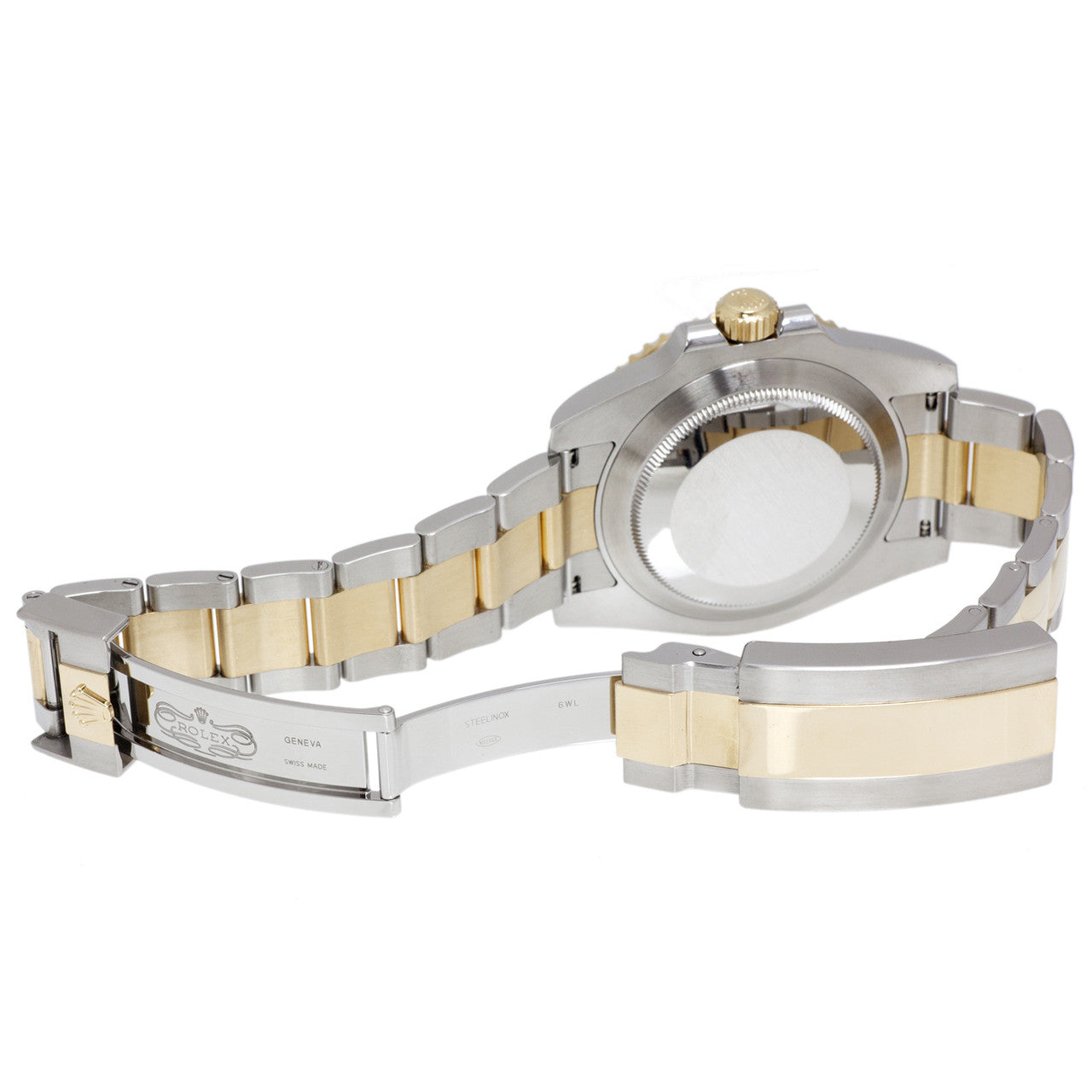 Exclusive Rolex 18K & Stainless Steel Submariner 116613 — Back View