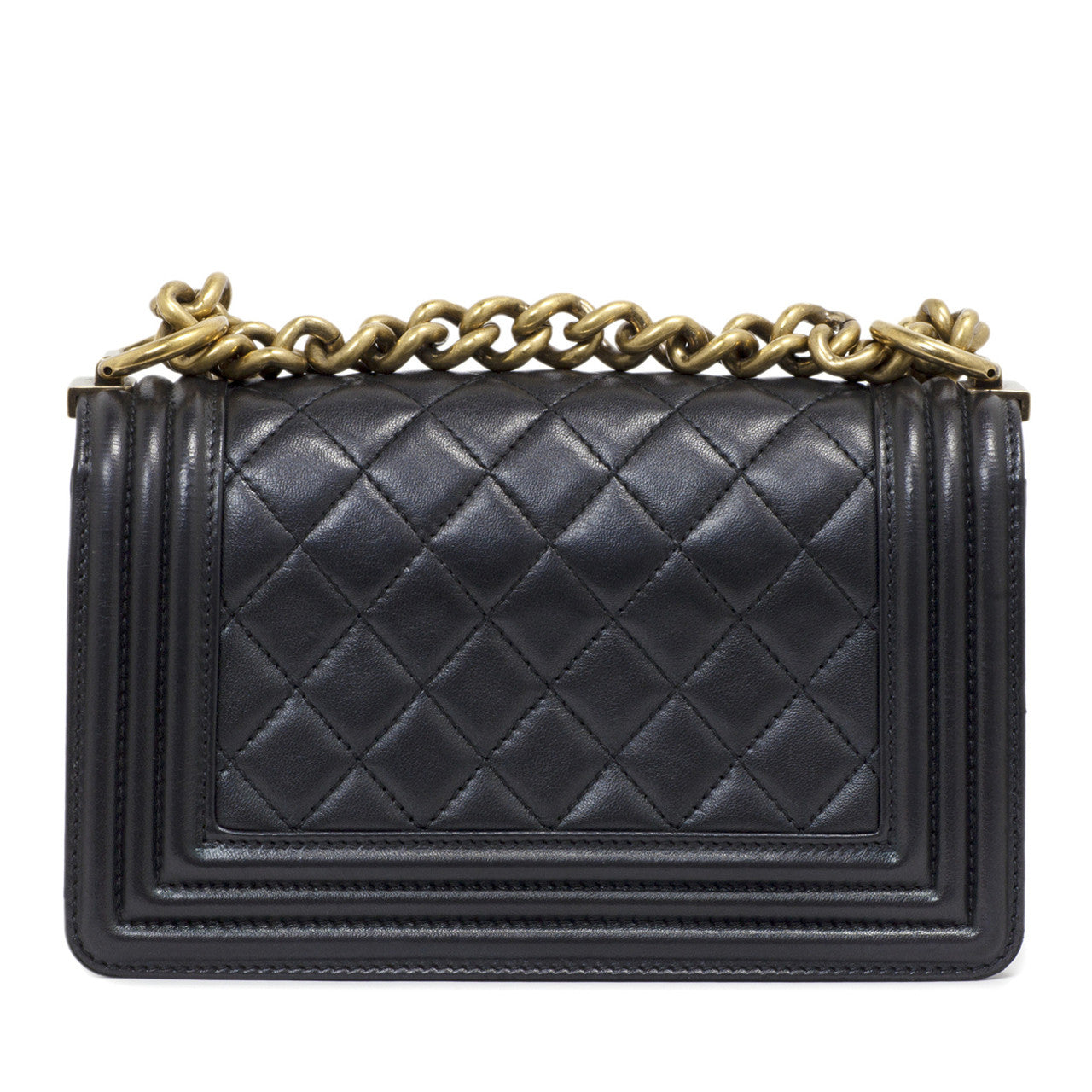 Exclusive Chanel Black Quilted Lambskin Small Boy Bag — Lifestyle View