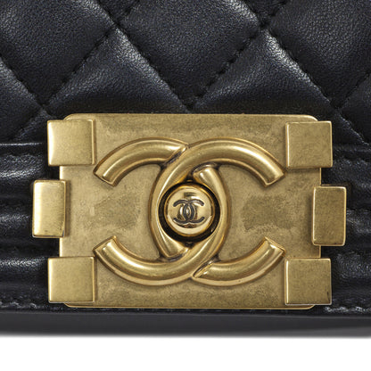 Exclusive Chanel Black Quilted Lambskin Small Boy Bag — Alternate View 8