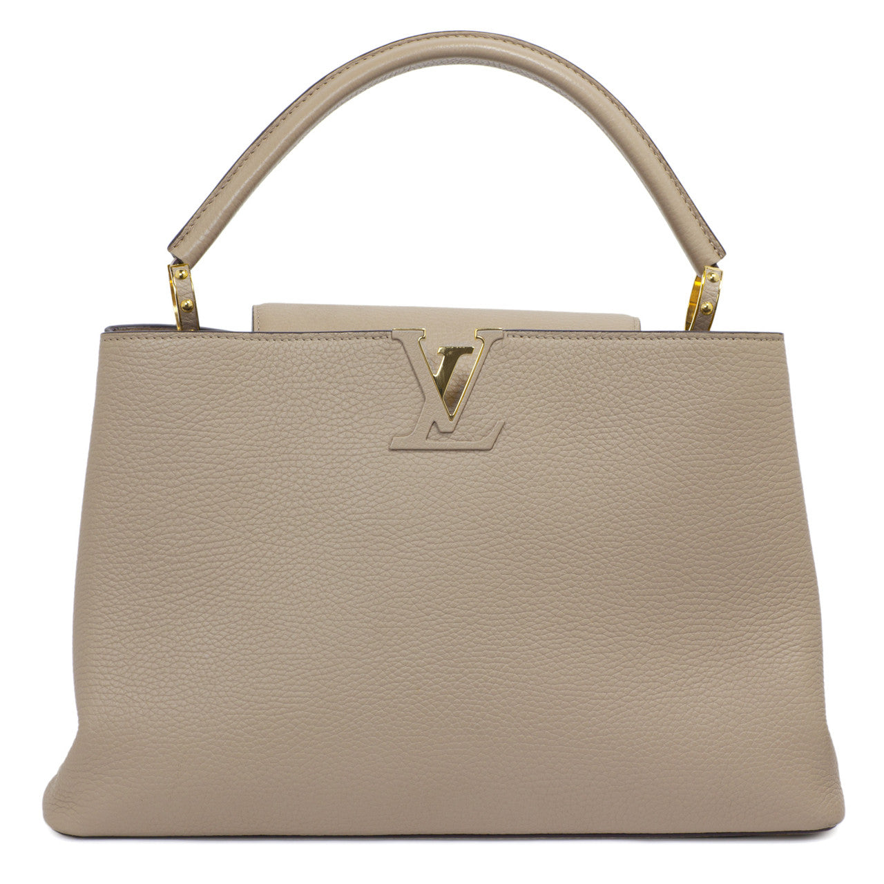 Exclusive Louis Vuitton Taurillon Leather Capucines MM — Front View