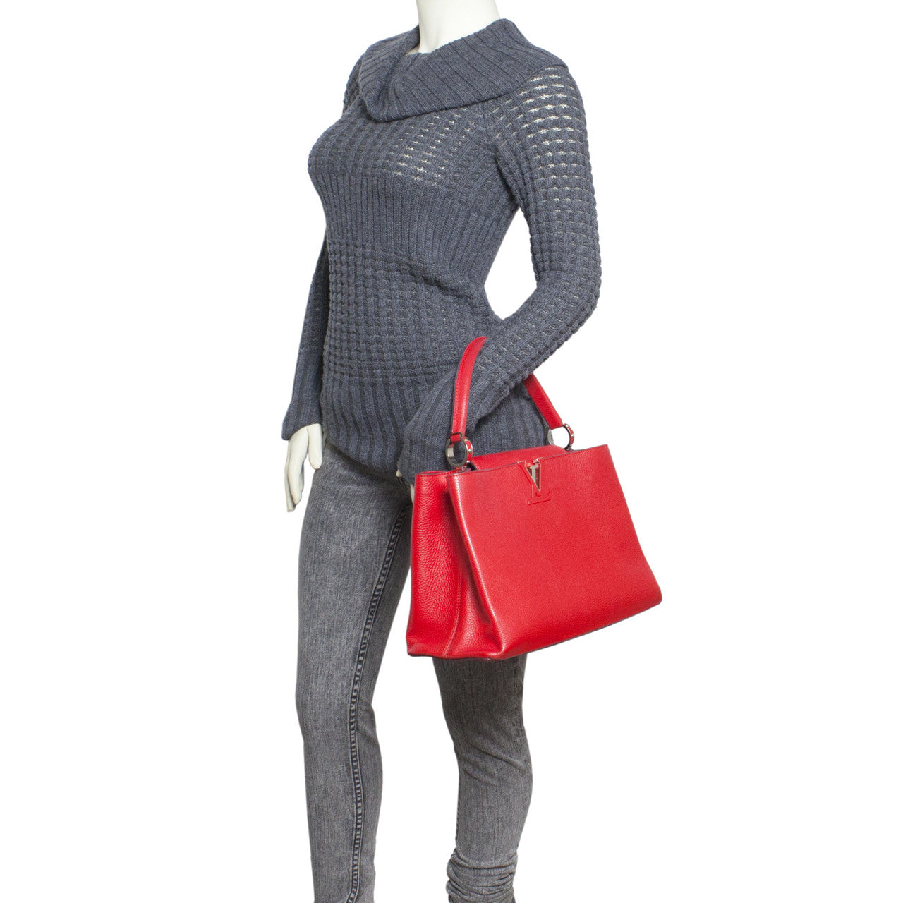 Exclusive Louis Vuitton Taurillon Leather Capucines  MM — Side View