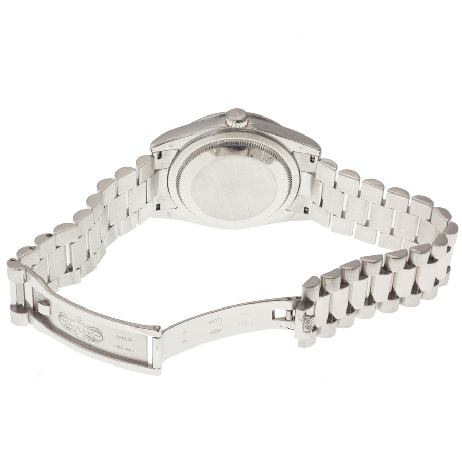 Exclusive Rolex Day Date President Platinum Watch 118346 — Side View