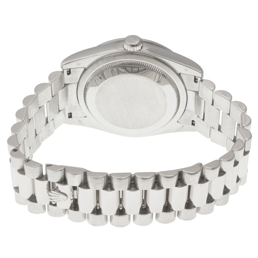 Exclusive Rolex Day Date President Platinum Watch 118346 — Top View