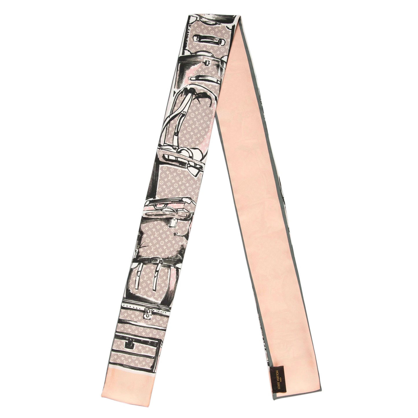 Exclusive Louis Vuitton Rose Poudre Silk Monogram Trunks Bandeau — Side View