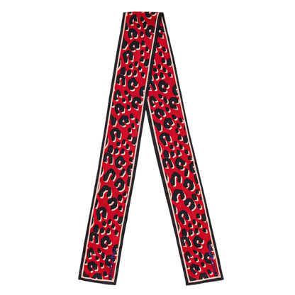 Exclusive Louis Vuitton Rouge Silk Leopard Bandeau — Front View