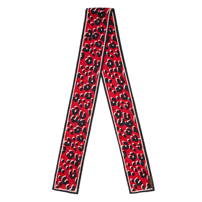 Exclusive Louis Vuitton Rouge Silk Leopard Bandeau — Side View