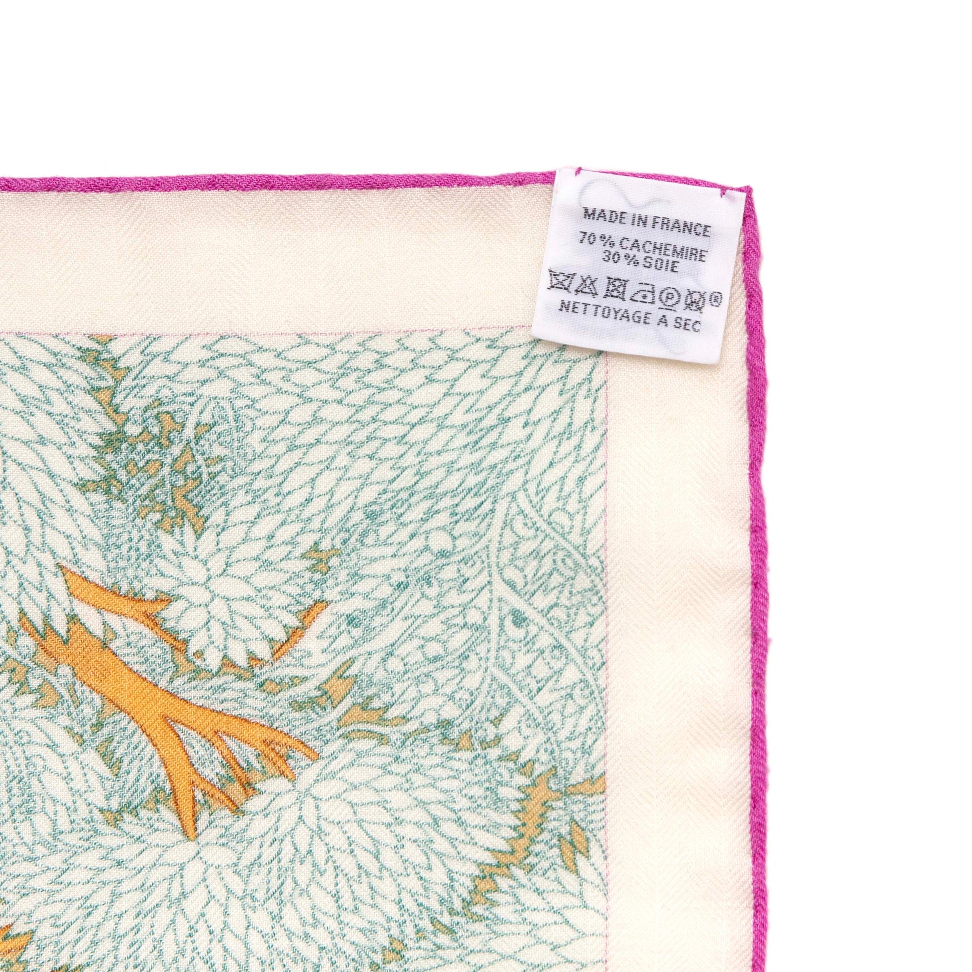 Exclusive Hermes Cashmere Silk Retour A La Nature Shawl 140 — Top View
