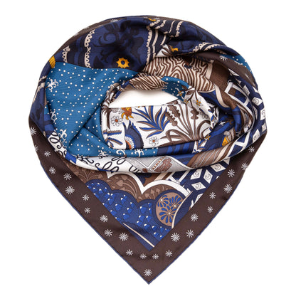 Exclusive Hermes Silk Le Premier Chant Scarf 90 — Front View