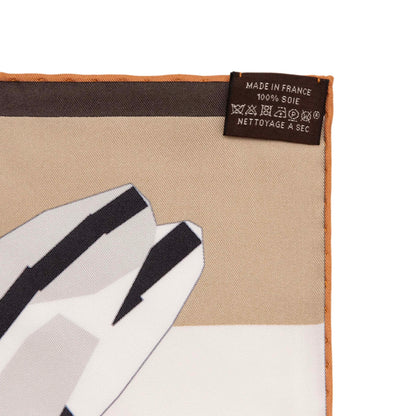 Exclusive Hermes Silk Camails a Carreaux Scarf 90 — Top View