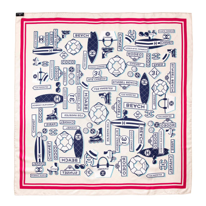 Exclusive Chanel Silk Square Scarf — Back View
