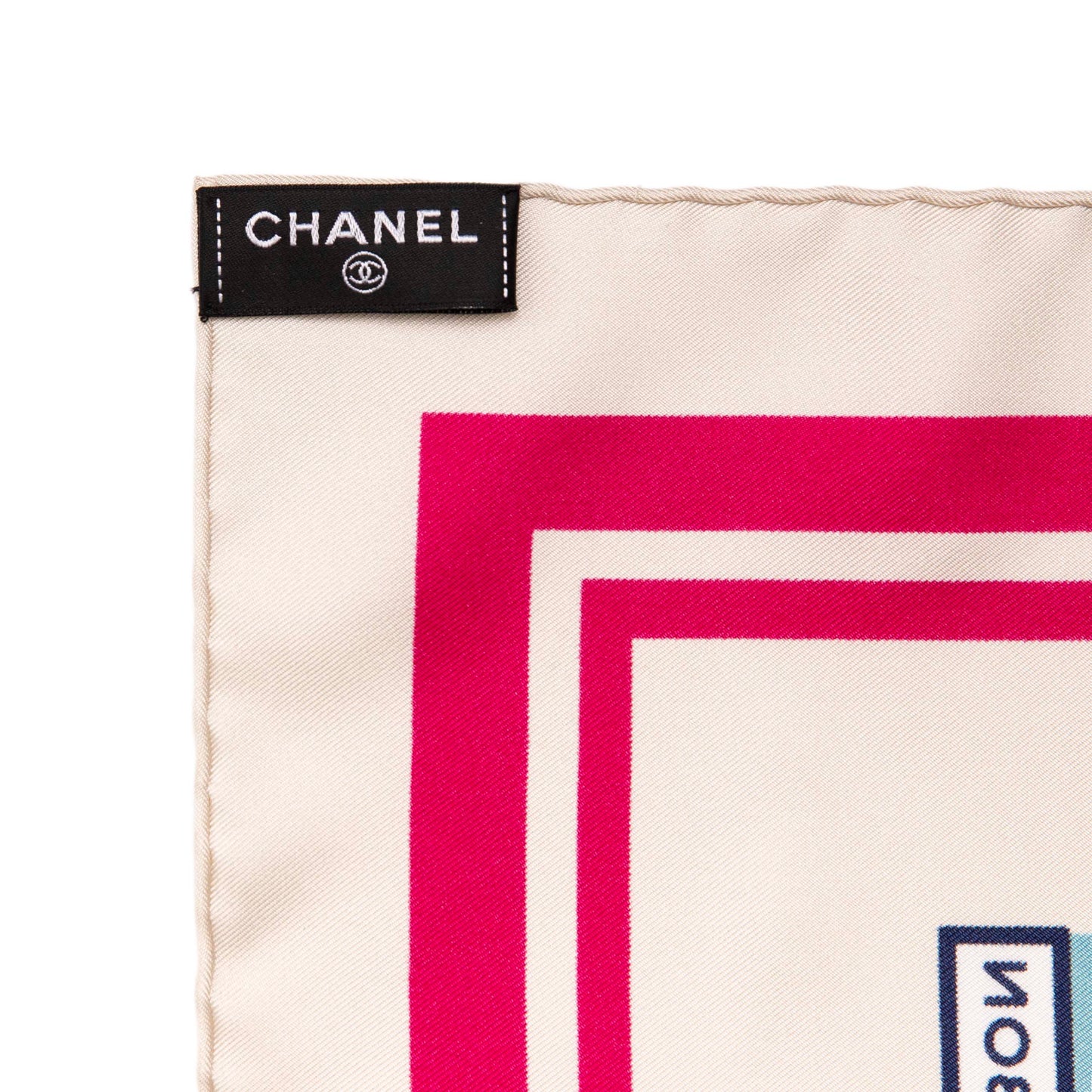 Exclusive Chanel Silk Square Scarf — Top View