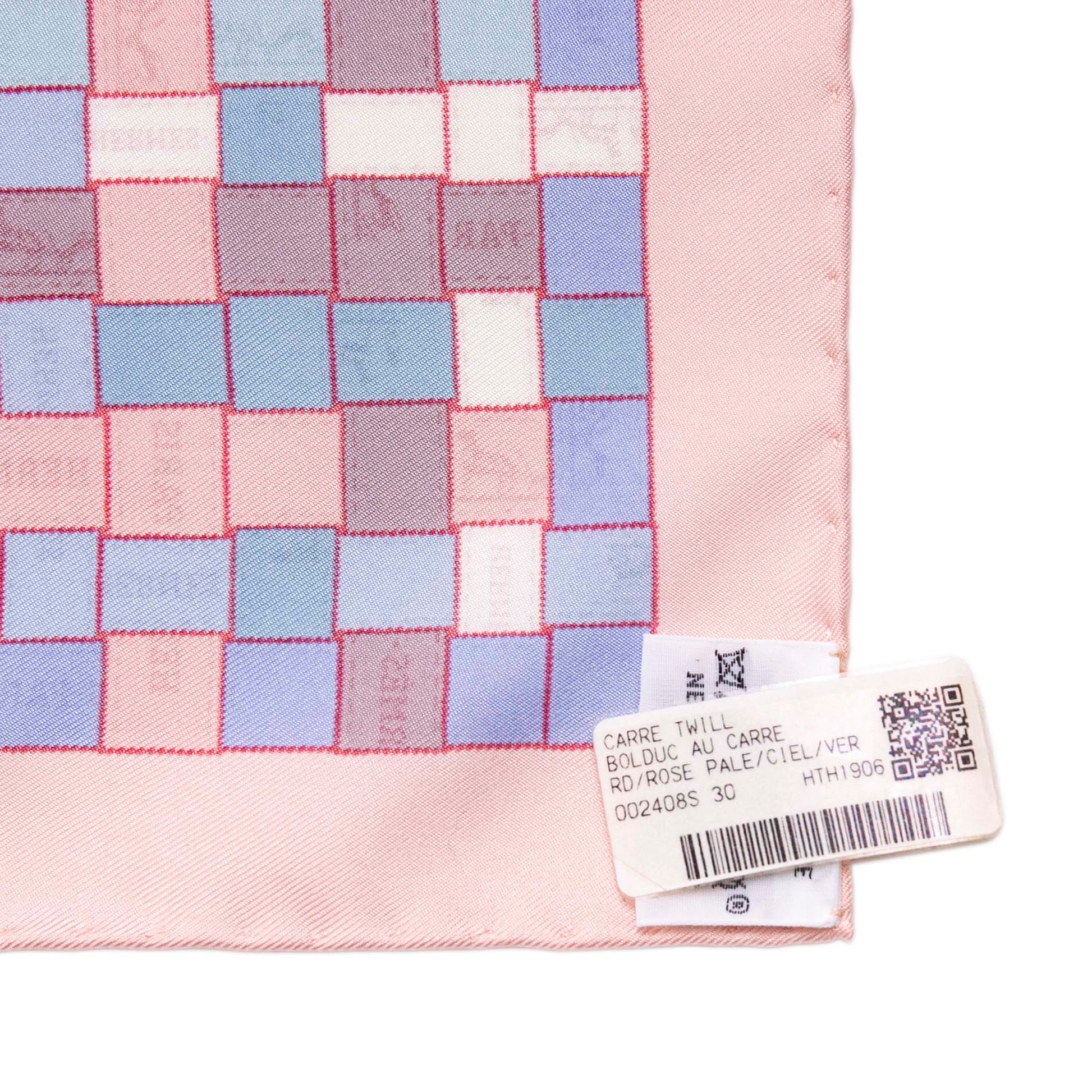 Exclusive Hermes Silk Bolduc au Carre Scarf 90 — Top View