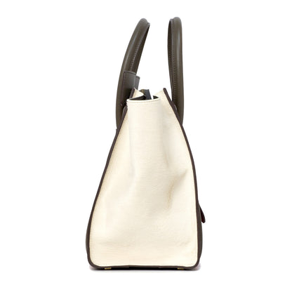 Exclusive Celine Tri Color Calf Hair & Leather Mini Luggage Tote — Side View